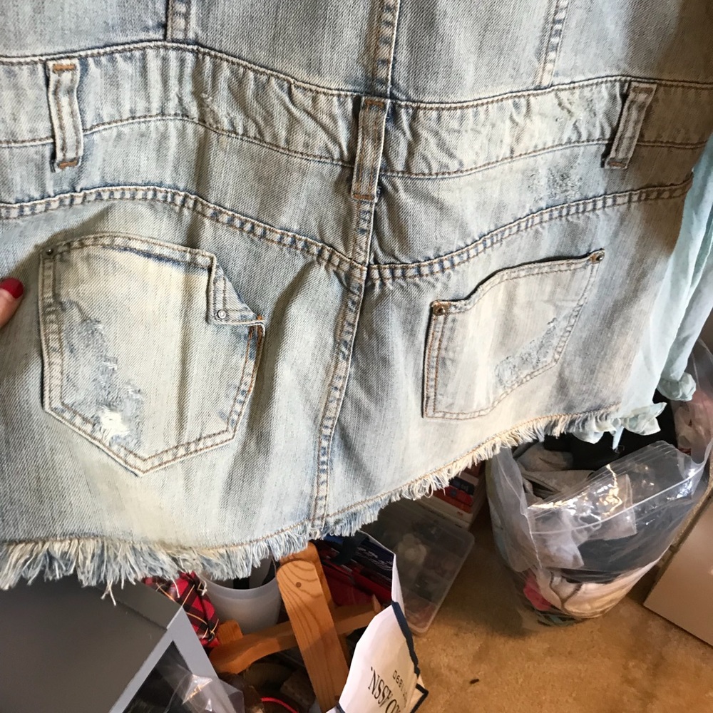 Denim dress low waist